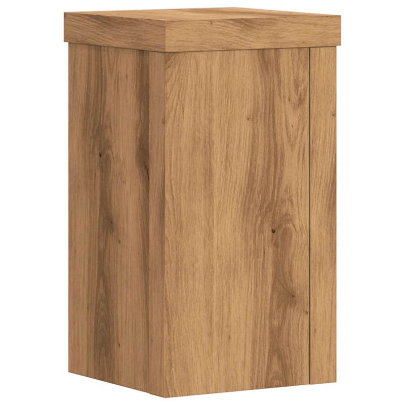 vidaXL 2 db kézműves tölgy szerelt fa növénytartó állvány 10x10x18 cm