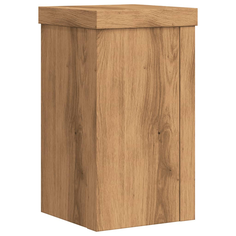 vidaXL 2 db kézműves tölgy szerelt fa növénytartó állvány 10x10x18 cm
