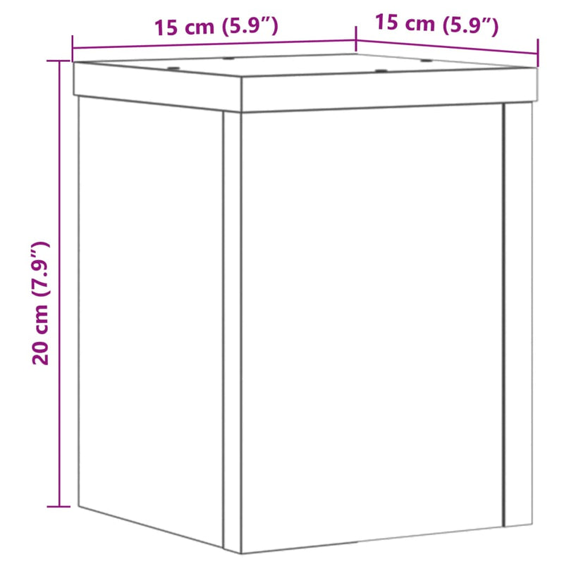 vidaXL 2 db fehér szerelt fa növénytartó állvány 15 x 15 x 20 cm