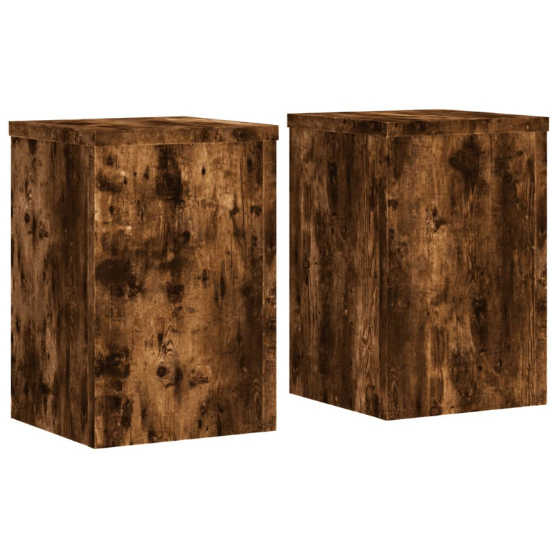 vidaXL 2 db füstös tölgy szerelt fa növénytartó állvány 20 x 20 x 30cm