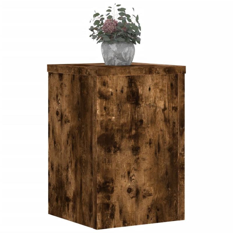 vidaXL 2 db füstös tölgy szerelt fa növénytartó állvány 20 x 20 x 30cm