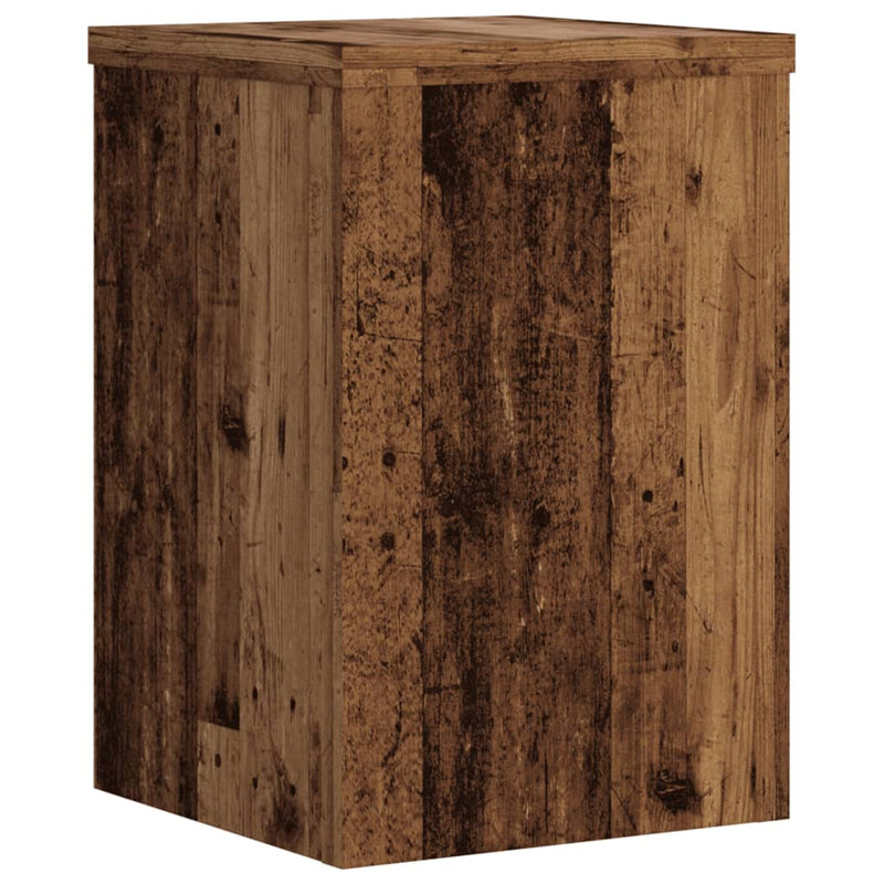 vidaXL 2 db antik fa színű szerelt fa növénytartó állvány 20x20x30 cm