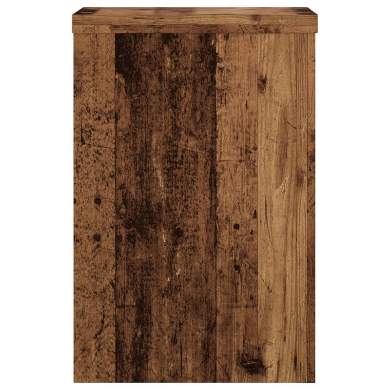 vidaXL 2 db antik fa színű szerelt fa növénytartó állvány 20x20x30 cm