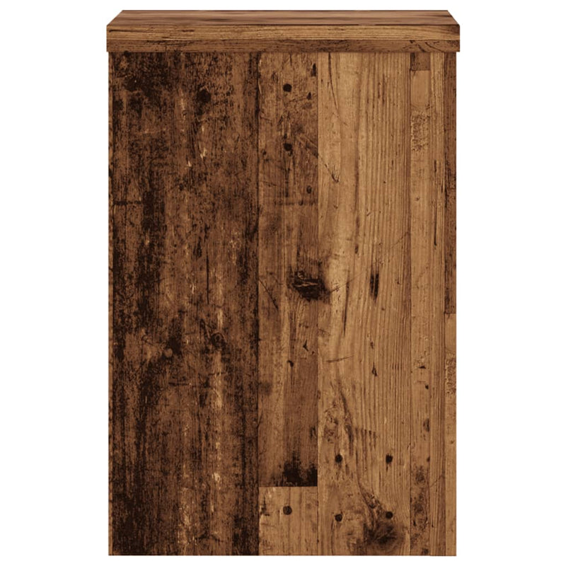 vidaXL 2 db antik fa színű szerelt fa növénytartó állvány 20x20x30 cm
