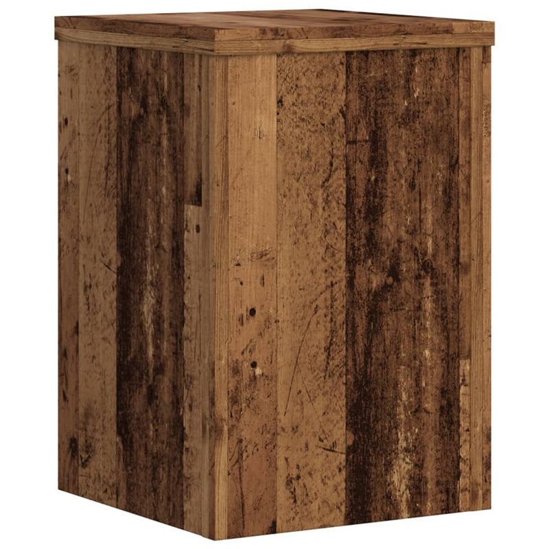 vidaXL 2 db antik fa színű szerelt fa növénytartó állvány 20x20x30 cm