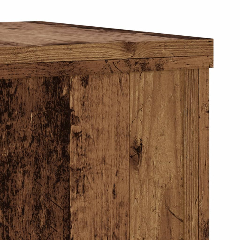 vidaXL 2 db antik fa színű szerelt fa növénytartó állvány 20x20x30 cm