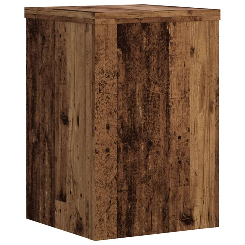 vidaXL 2 db antik fa színű szerelt fa növénytartó állvány 25x25x35 cm