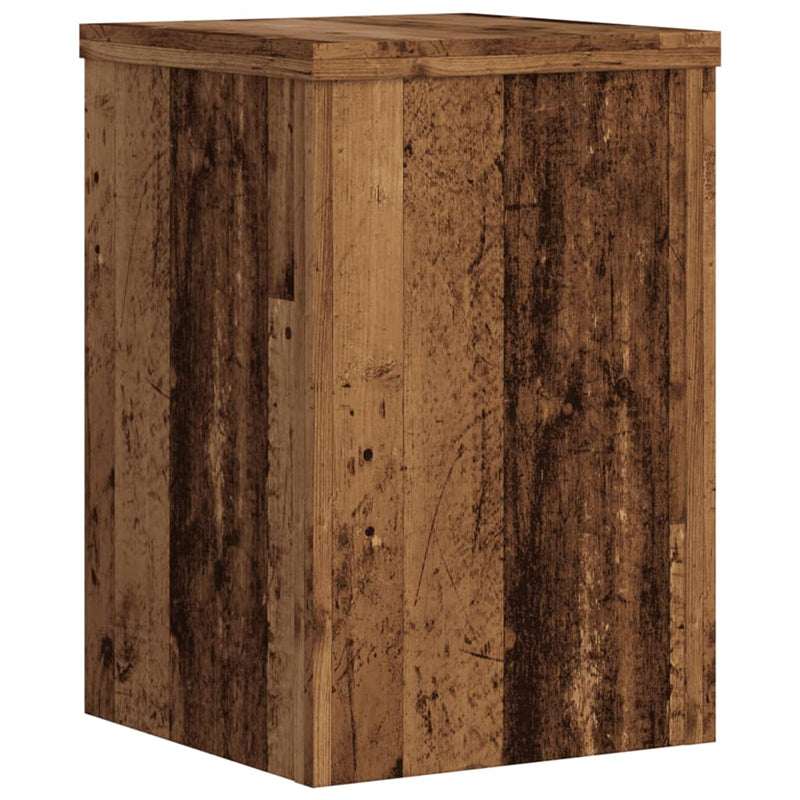 vidaXL 2 db antik fa színű szerelt fa növénytartó állvány 25x25x35 cm