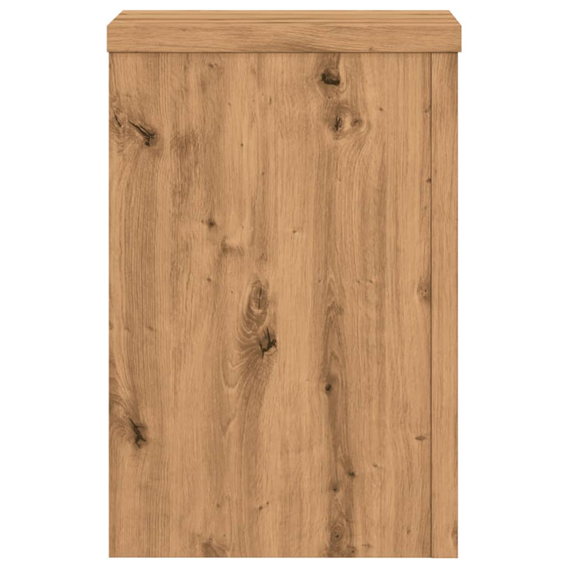 vidaXL 2 db kézműves tölgy szerelt fa növénytartó állvány 25x25x35 cm