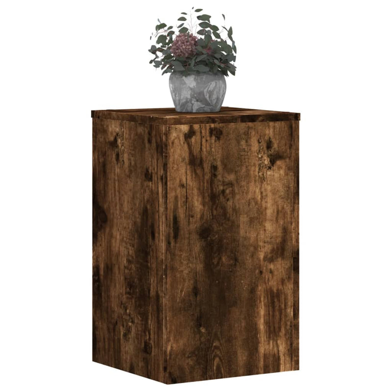 vidaXL 2 db füstös tölgy szerelt fa növénytartó állvány 30x30x50 cm