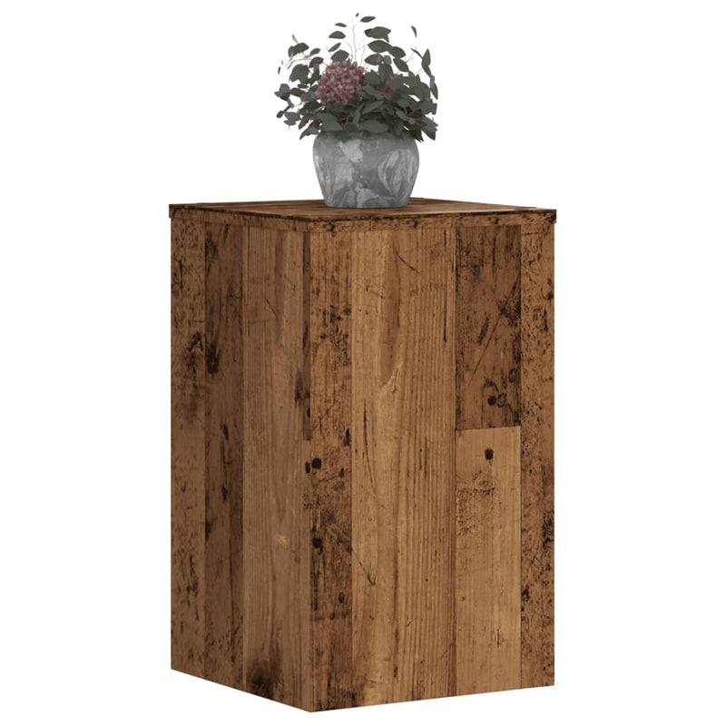 vidaXL 2 db antik fa színű szerelt fa növénytartó állvány 30x30x50 cm