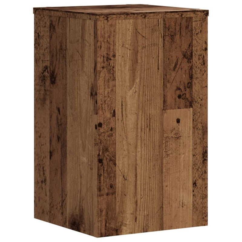 vidaXL 2 db antik fa színű szerelt fa növénytartó állvány 30x30x50 cm