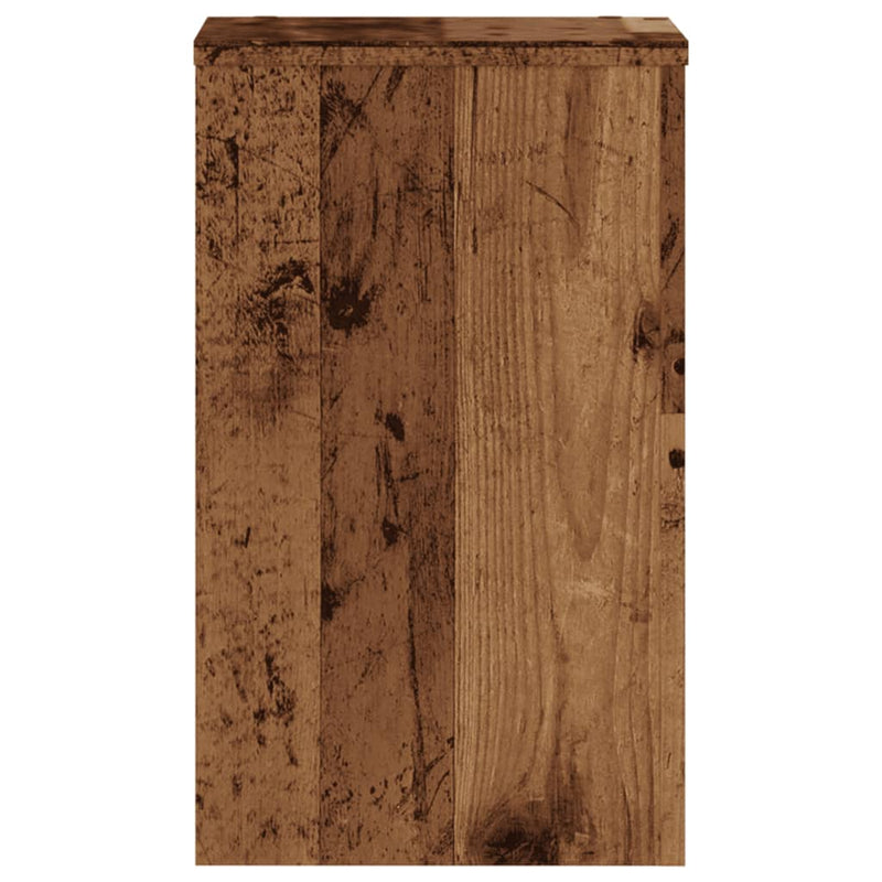 vidaXL 2 db antik fa színű szerelt fa növénytartó állvány 30x30x50 cm