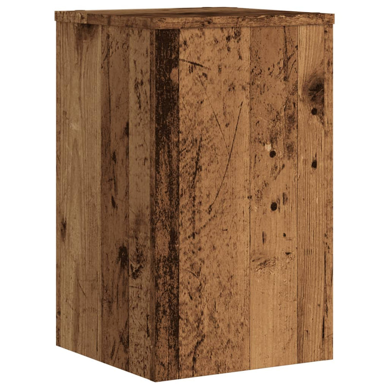 vidaXL 2 db antik fa színű szerelt fa növénytartó állvány 30x30x50 cm