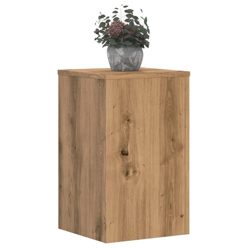 vidaXL 2 db kézműves tölgy szerelt fa növénytartó állvány 30x30x50 cm