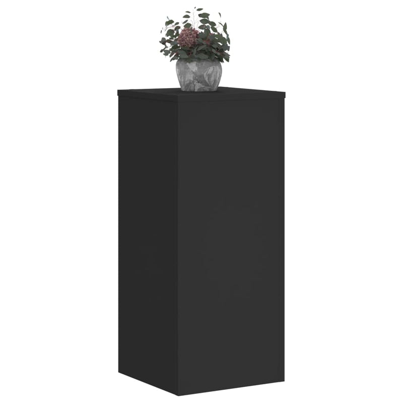 vidaXL 2 db fekete szerelt fa növénytartó állvány 30 x 30 x 70 cm