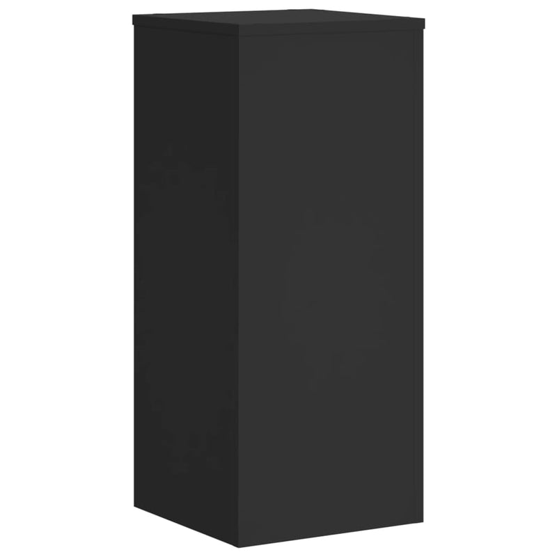 vidaXL 2 db fekete szerelt fa növénytartó állvány 30 x 30 x 70 cm