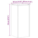 vidaXL 2 db betonszürke szerelt fa növénytartó állvány 30 x 30 x 70 cm