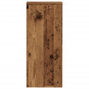 vidaXL 2 db antik fa színű szerelt fa növénytartó állvány 30x30x70 cm