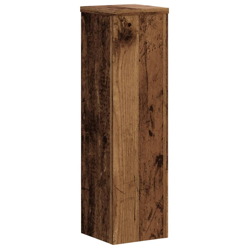 vidaXL 2 db antik fa színű szerelt fa növénytartó állvány 17x17x60 cm