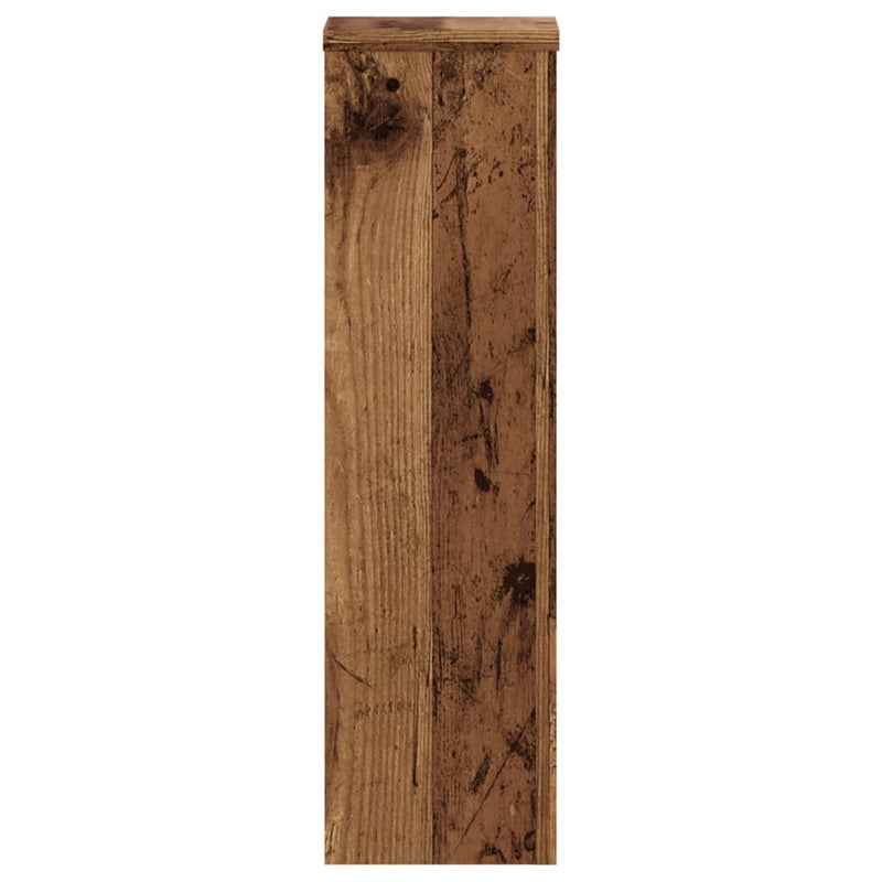 vidaXL 2 db antik fa színű szerelt fa növénytartó állvány 17x17x60 cm