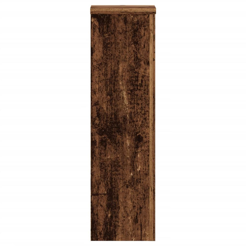 vidaXL 2 db antik fa színű szerelt fa növénytartó állvány 17x17x60 cm