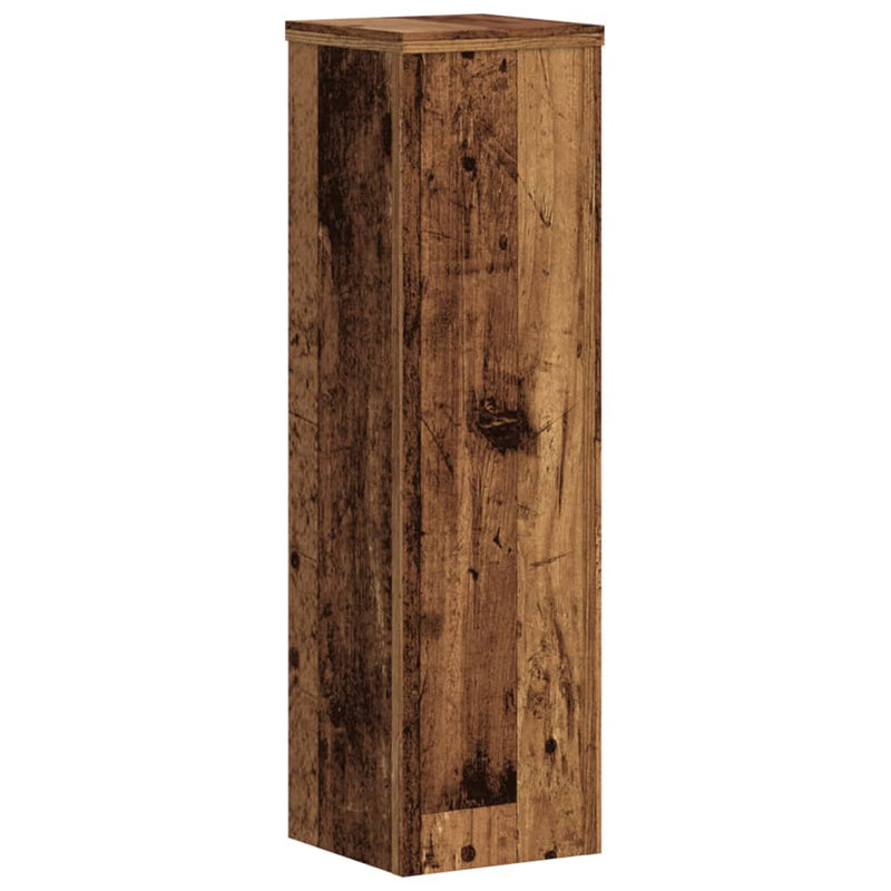 vidaXL 2 db antik fa színű szerelt fa növénytartó állvány 17x17x60 cm