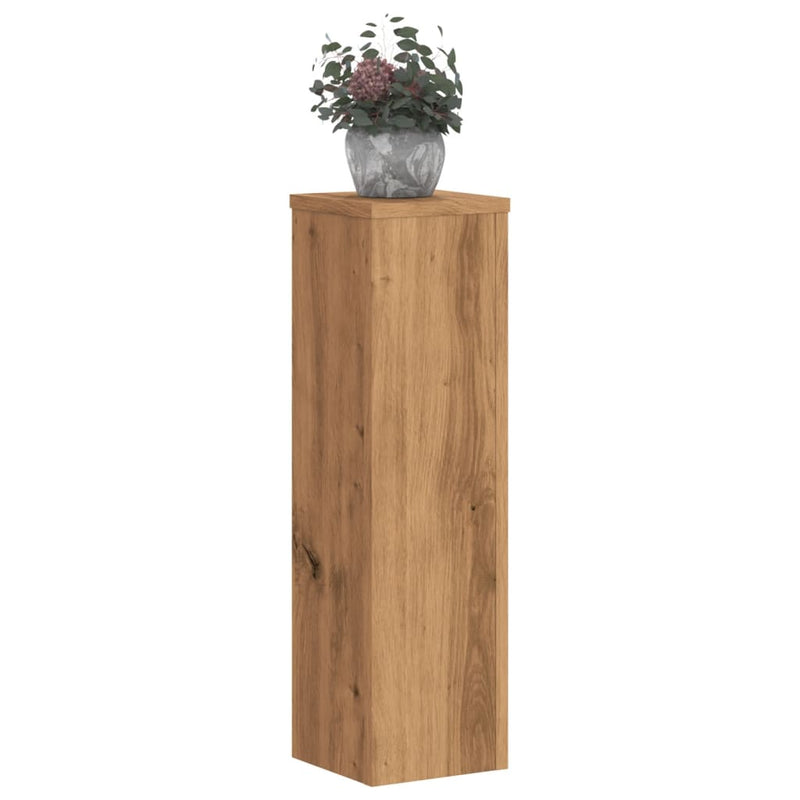 vidaXL 2 db kézműves tölgy szerelt fa növénytartó állvány 17x17x60 cm