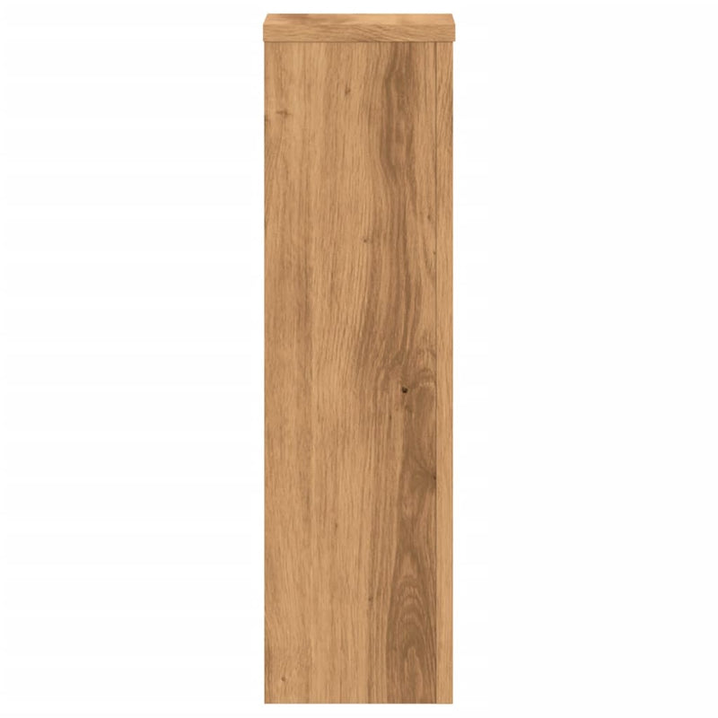 vidaXL 2 db kézműves tölgy szerelt fa növénytartó állvány 17x17x60 cm