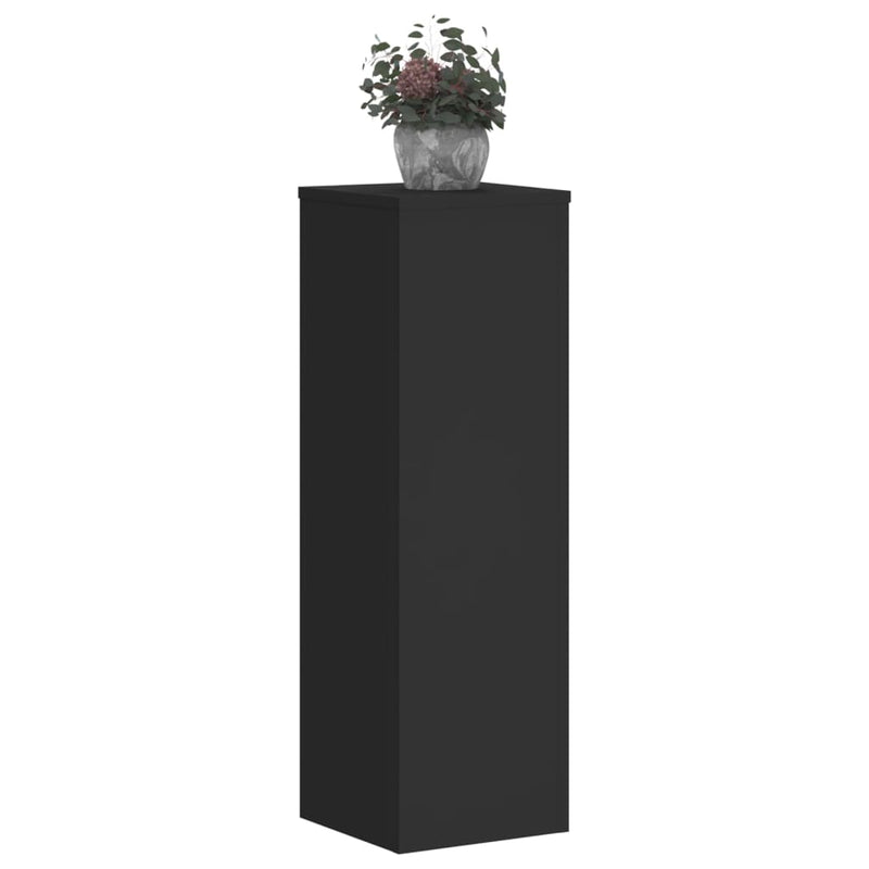 vidaXL 2 db fekete szerelt fa növénytartó állvány 25 x 25 x 80 cm