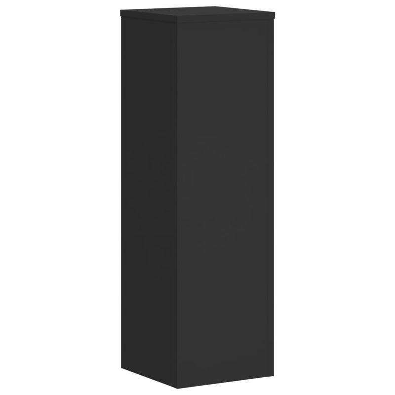 vidaXL 2 db fekete szerelt fa növénytartó állvány 25 x 25 x 80 cm