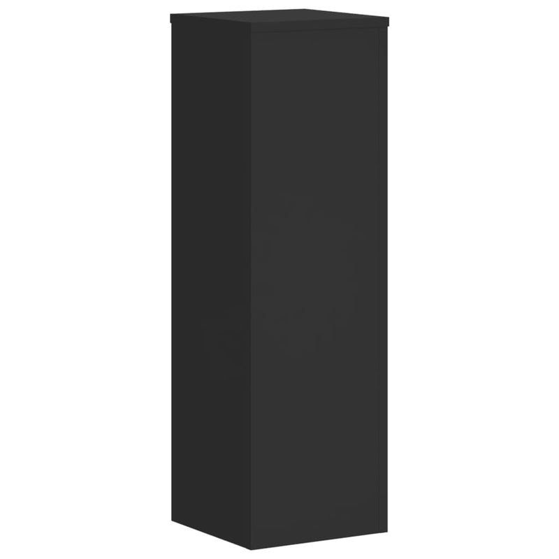 vidaXL 2 db fekete szerelt fa növénytartó állvány 25 x 25 x 80 cm