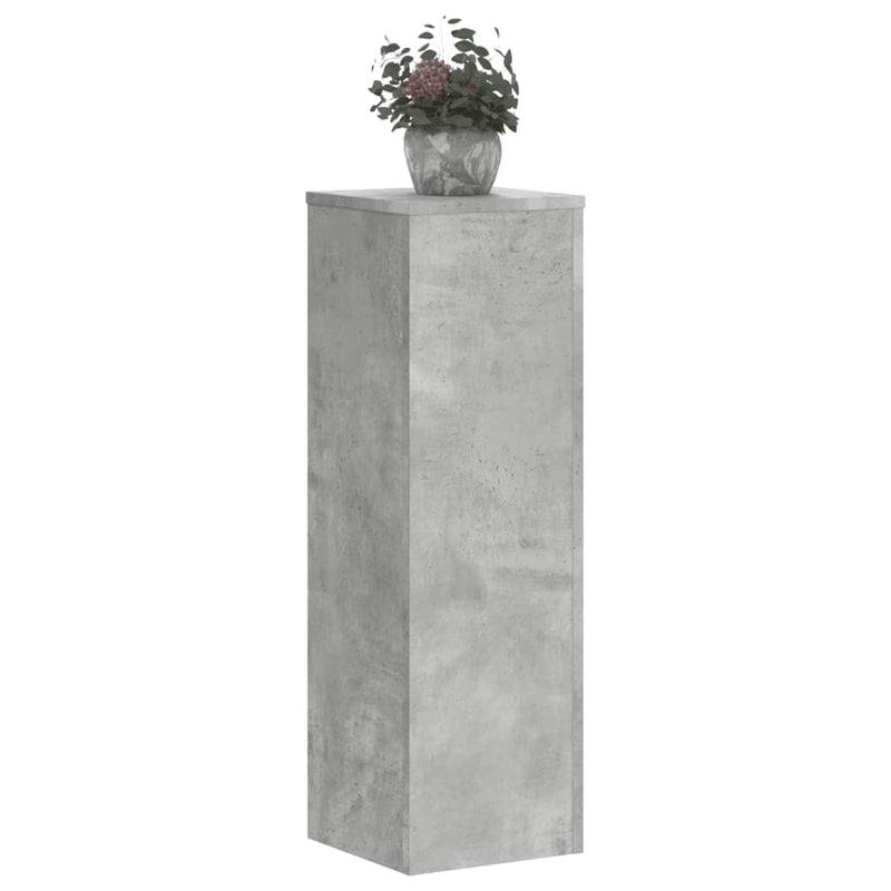 vidaXL 2 db betonszürke szerelt fa növénytartó állvány 25 x 25 x 80 cm