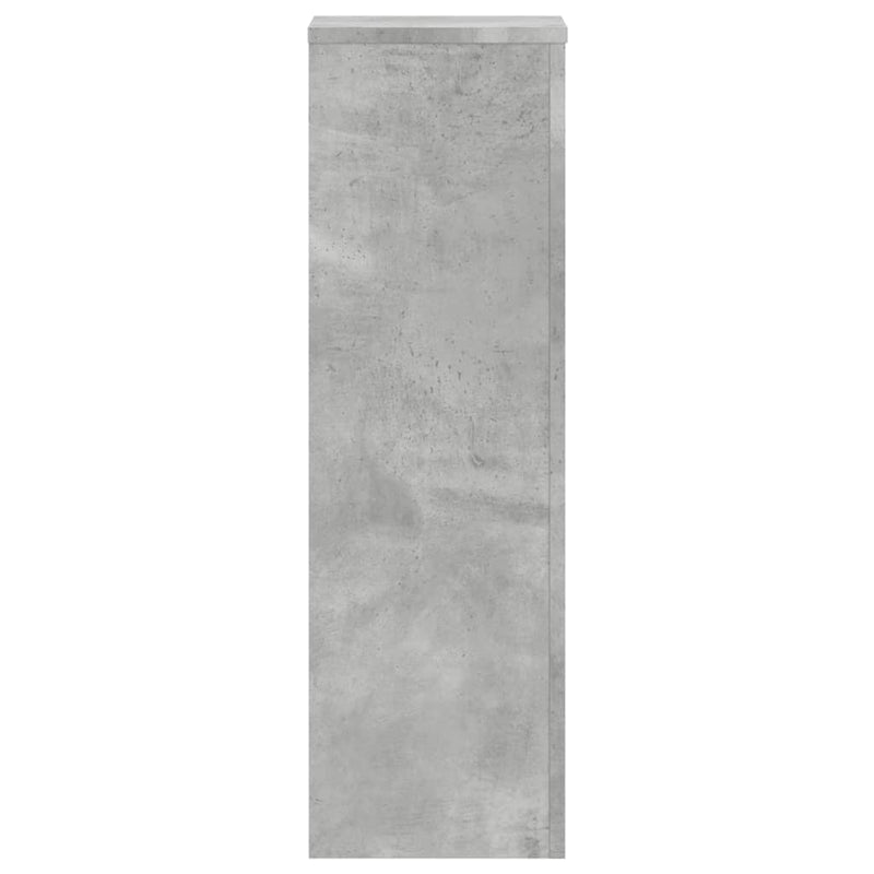 vidaXL 2 db betonszürke szerelt fa növénytartó állvány 25 x 25 x 80 cm