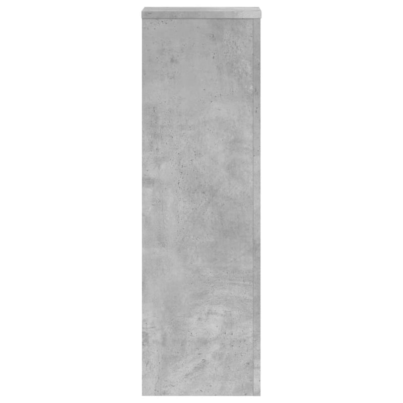 vidaXL 2 db betonszürke szerelt fa növénytartó állvány 25 x 25 x 80 cm