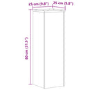 vidaXL 2 db betonszürke szerelt fa növénytartó állvány 25 x 25 x 80 cm