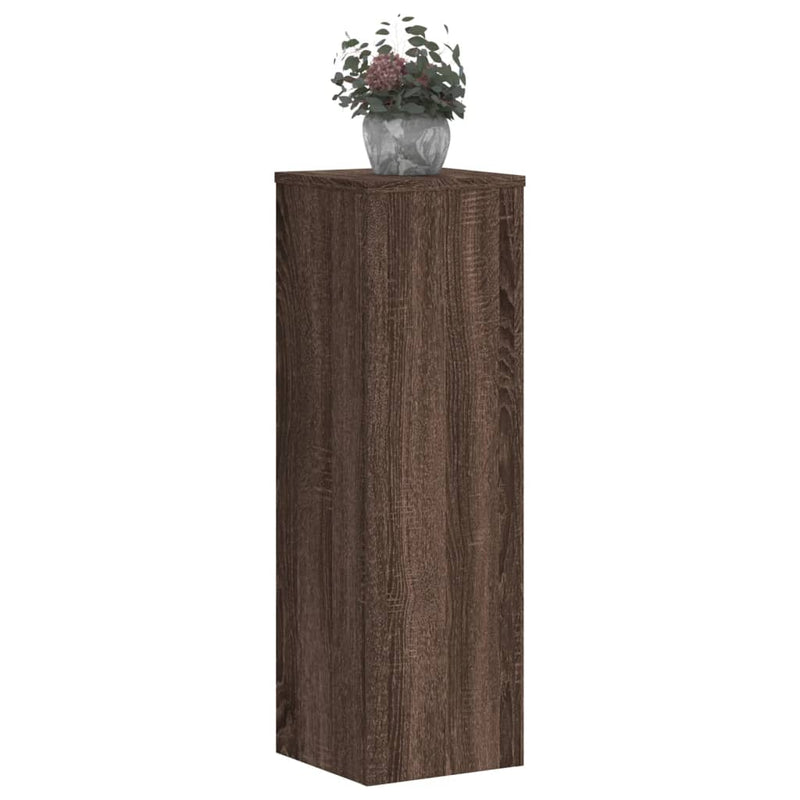 vidaXL 2 db barna tölgy szerelt fa növénytartó állvány 25 x 25 x 80 cm