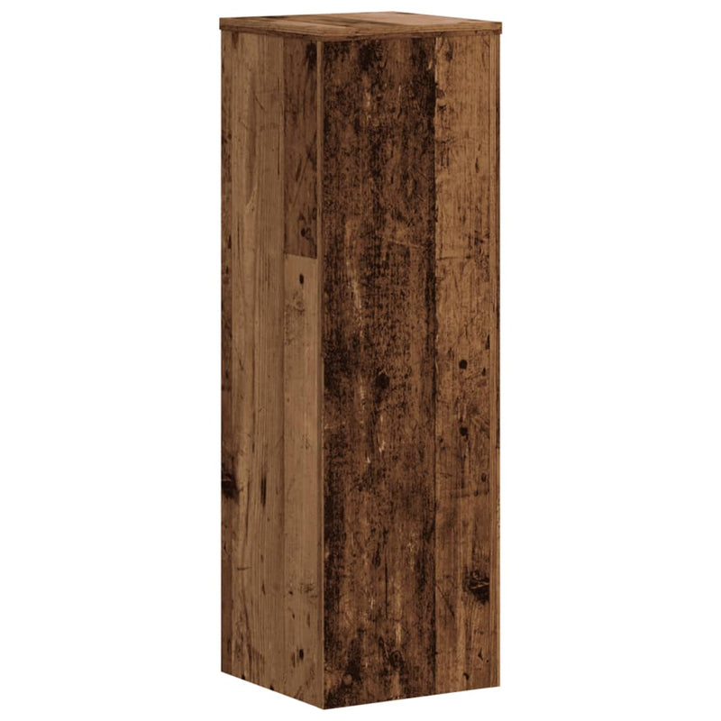 vidaXL 2 db antik fa színű szerelt fa növénytartó állvány 25x25x80 cm