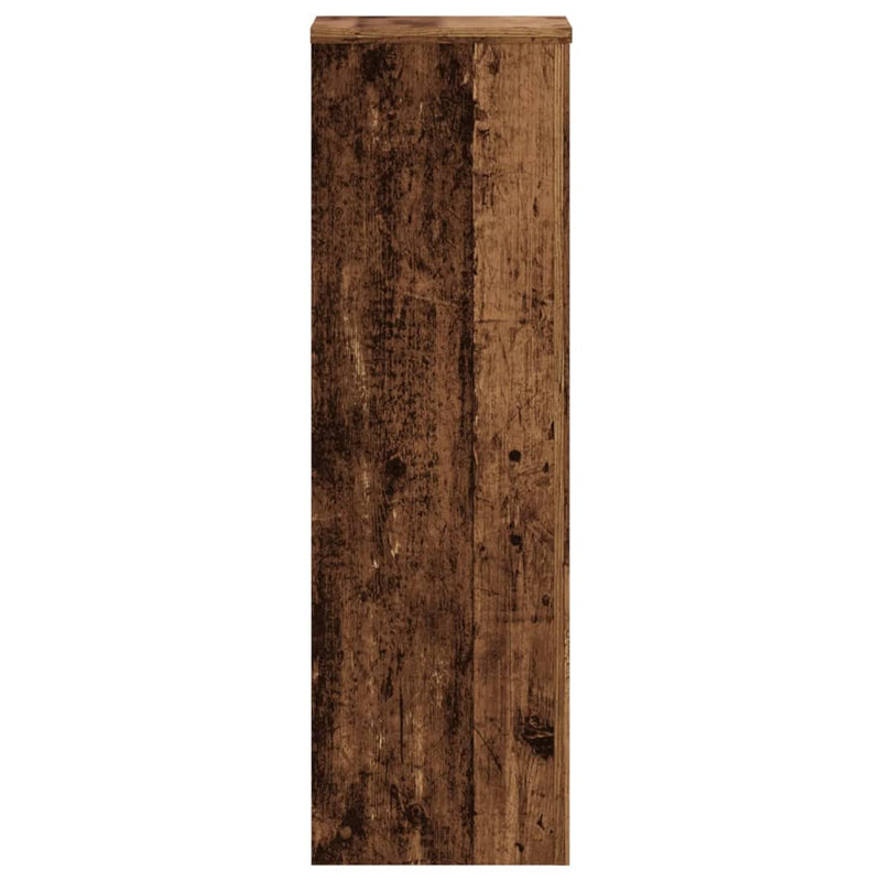 vidaXL 2 db antik fa színű szerelt fa növénytartó állvány 25x25x80 cm
