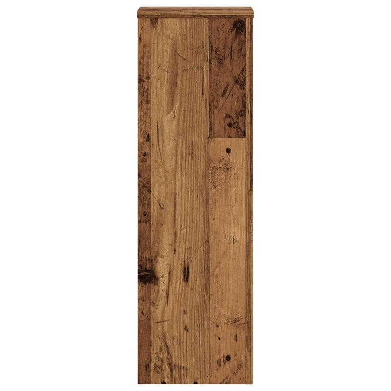 vidaXL 2 db antik fa színű szerelt fa növénytartó állvány 25x25x80 cm