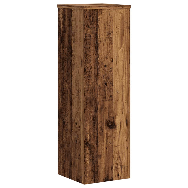 vidaXL 2 db antik fa színű szerelt fa növénytartó állvány 25x25x80 cm