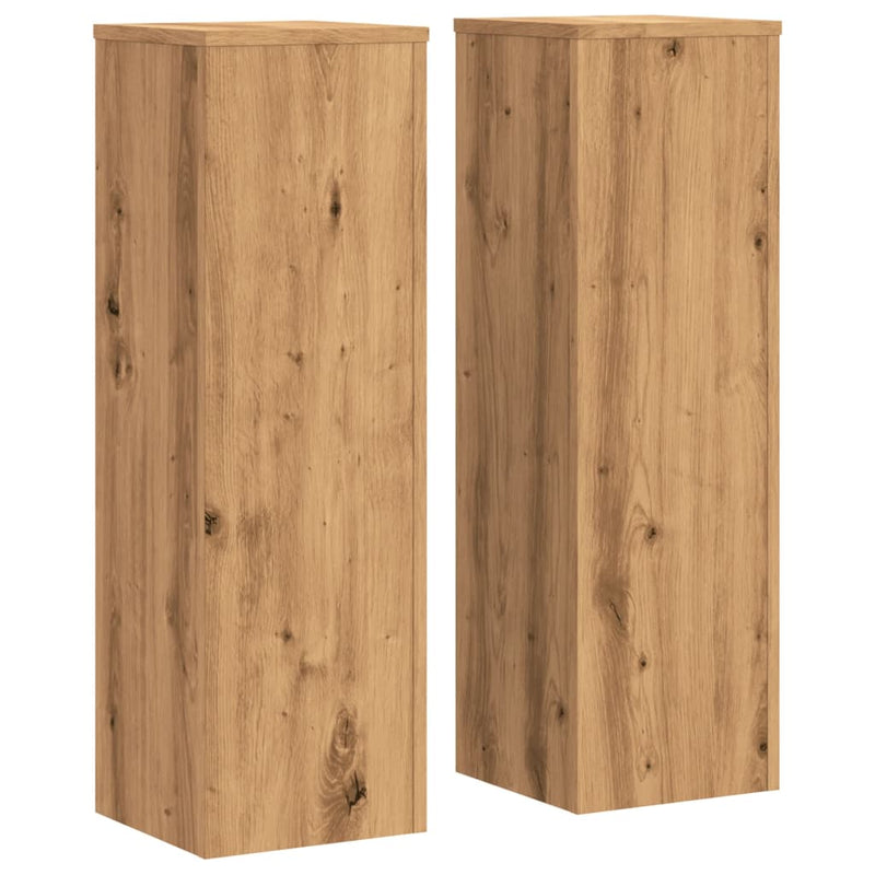 vidaXL 2 db kézműves tölgy szerelt fa növénytartó állvány 25x25x80 cm