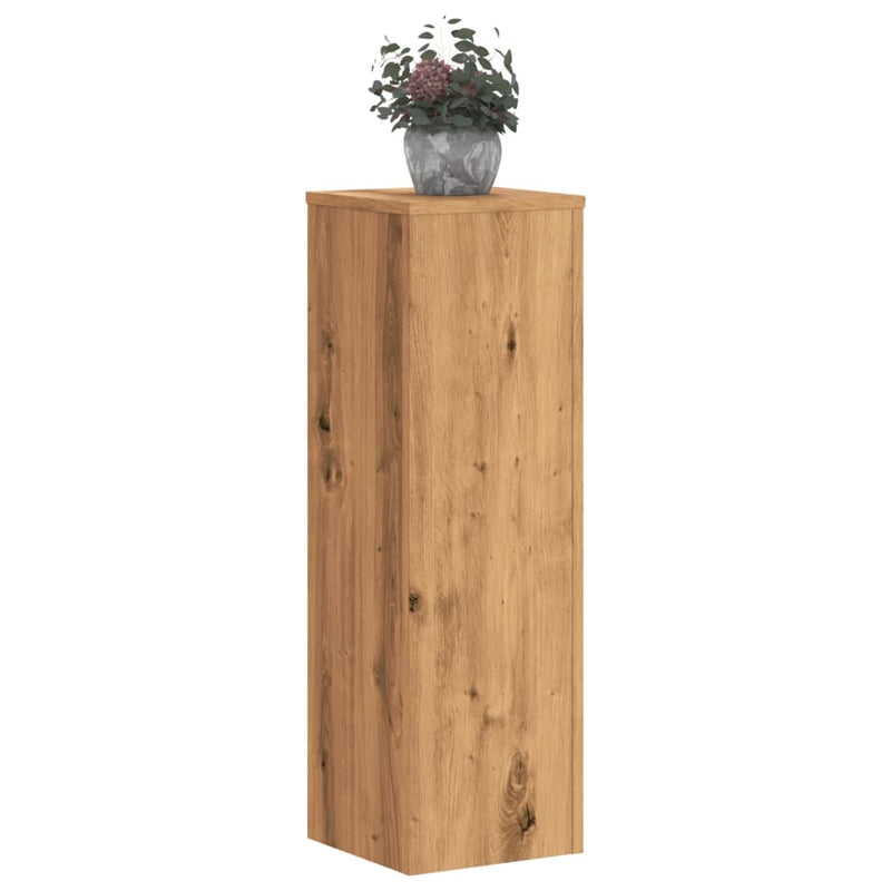 vidaXL 2 db kézműves tölgy szerelt fa növénytartó állvány 25x25x80 cm