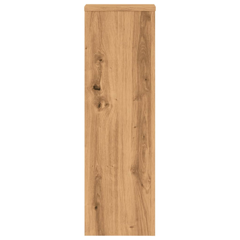 vidaXL 2 db kézműves tölgy szerelt fa növénytartó állvány 25x25x80 cm