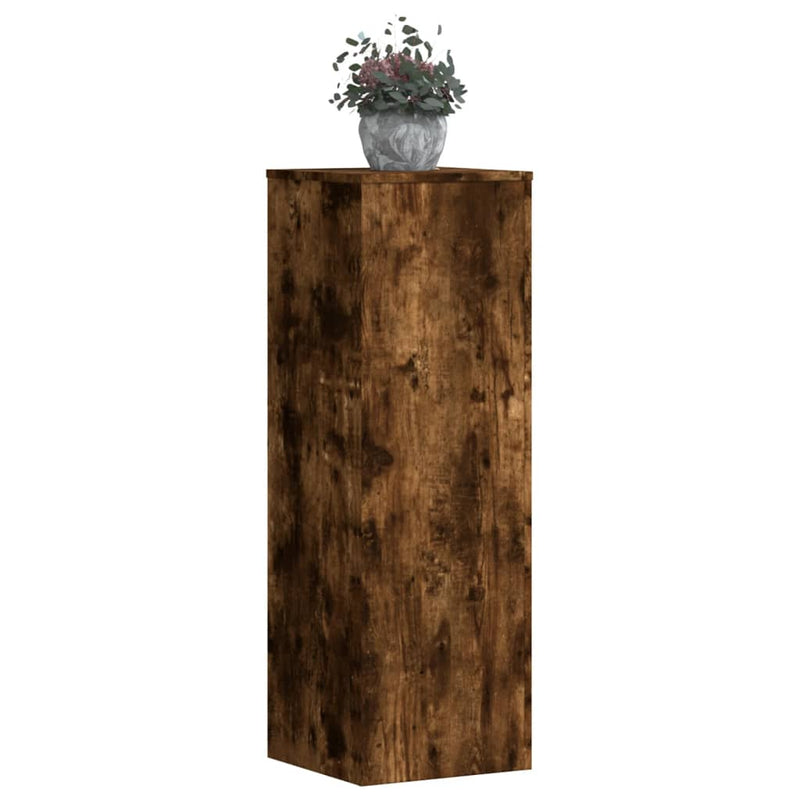 vidaXL füstös tölgy színű szerelt fa növényállvány 33 x 33 x 100 cm