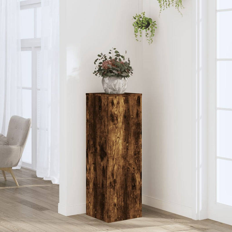 vidaXL füstös tölgy színű szerelt fa növényállvány 33 x 33 x 100 cm