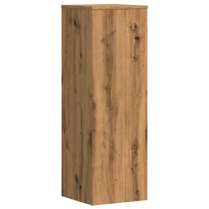 vidaXL kézműves tölgy színű szerelt fa növényállvány 33 x 33 x 100 cm