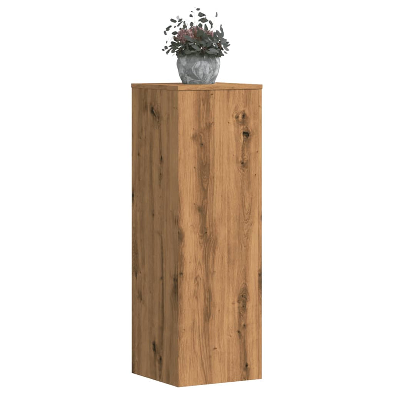 vidaXL kézműves tölgy színű szerelt fa növényállvány 33 x 33 x 100 cm