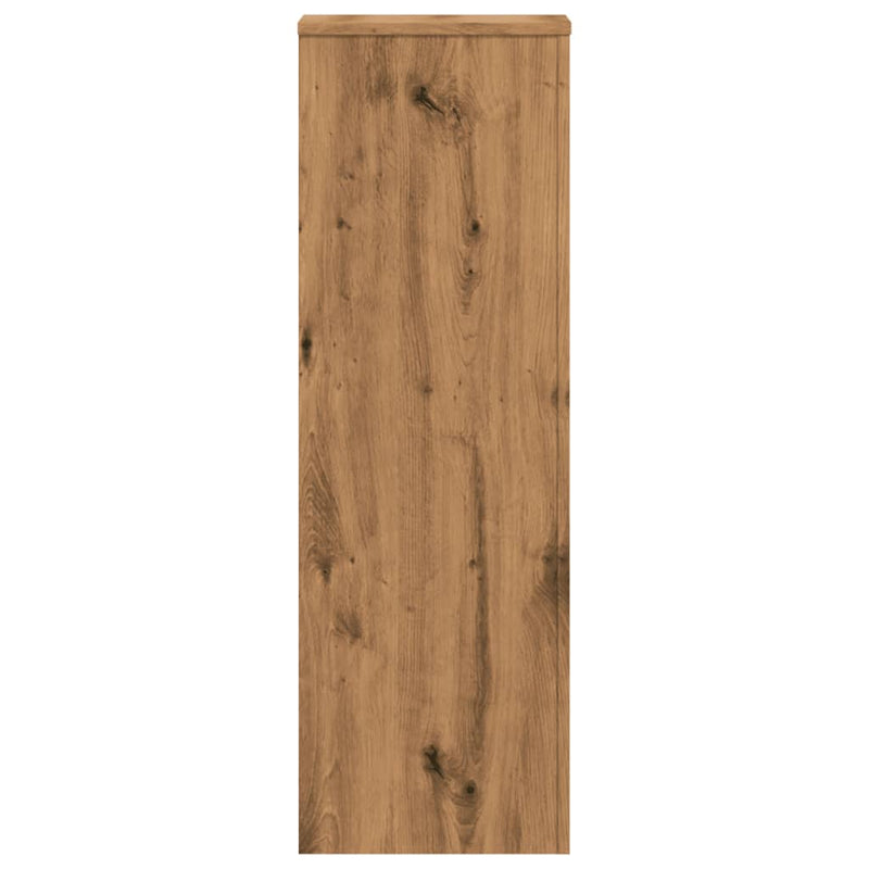 vidaXL kézműves tölgy színű szerelt fa növényállvány 33 x 33 x 100 cm