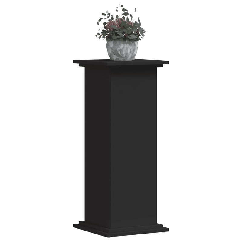 vidaXL fekete szerelt fa növényállvány 33 x 33 x 80 cm